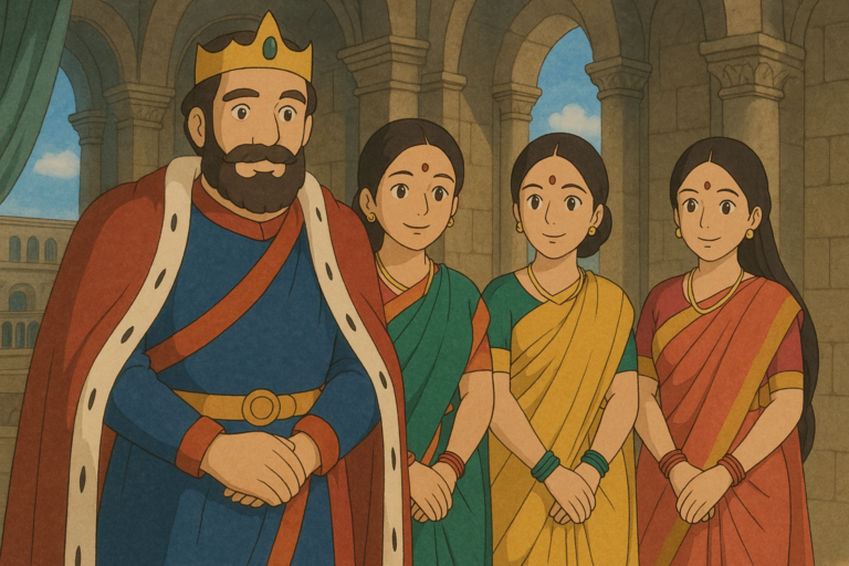 King and Three Queens (રાજા અને ત્રણ રાણી)