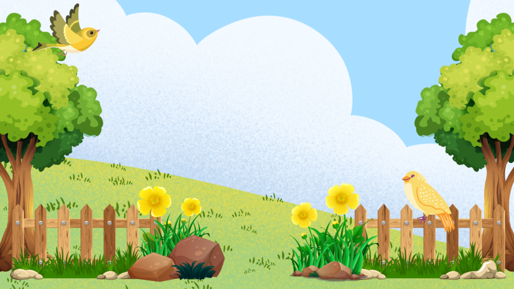 A bird perched on a tall steeple, watching people below as children play and fall down.