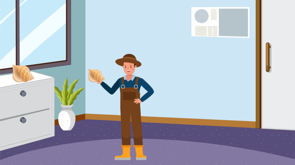 A greedy friend, jealous of his companion’s fortune, secretly swaps the divine conch with a fake one.