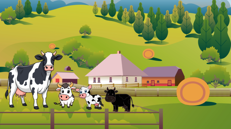 Three cow calves (ગાયના ત્રણ વાછરડા)