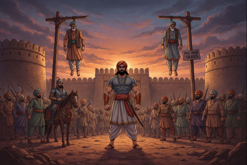 Dulla Bhatti, a Rajput Muslim folk hero from Punjab, led a rebellion against Mughal rule during Emperor Akbar’s reign.